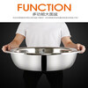 Erisi baby vegetable basin large basin round extra thick basin basin bath basin vegetable and fruit basin rice basin stainless steel thickened 66CM