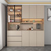 Mikeyou solid wood sideboard storage high cabinet integrated wall-mounted modern simple home living room dining room wall-mounted multi-functional wine cabinet Style 1 60*40*200 All solid wood