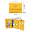 Sephoron New Year Short Folding Wallet for Women 2026 New Fashion Soft Cowhide Small Wallet Pocket Coin Purse Yellow No Specifications