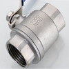 304/316 stainless steel two-piece 1-inch 2-inch ball valve with internal thread resistant to high temperature and high pressure steam boiler four-to-six-point hot water valve DN25 switch 304 high temperature ball valve DN25 (1 inch)
