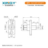 XINQY SMP-KFD30 panel fixed through wall welding DC-18G RF connector GPO female quick plug connector SMP-KFD30TT 200-499 unit price options