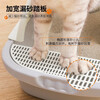 Wang Yejun anti-splash cat litter box semi-closed top-in cat toilet cat litter box cat litter scoop cat litter box large with cartoon cat litter mat