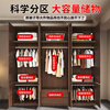 Xiashan Solid Wood Wardrobe Solid Wood Cabinet Bedroom Home Rental Large Wardrobe Pure Solid Wood Wardrobe Simple Walnut D Upgraded 60 Deep 180*60*200cm Single Cabinet Includes Installation