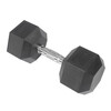 RISING Commercial Hexagonal Dumbbell Hexagonal Dumbbell Men's Household Fixed Dumbbell Rubber Set 17.5kg Single