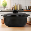UMIZILI casserole, high temperature resistant dry-burning non-cracking stew pot, household gas large capacity stew pot, ceramic casserole, commercial stone pot, stew pot 3300ML (suitable for 3-5 people)