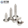 Guwanji nickel-plated cross recessed large flat head self-tapping screws TA umbrella head wood screws mushroom head screws tip tail self-tapping screws M5x10 200 pieces nickel-plated