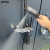 LXWMZJ brand/original minimalist four-function four-outlet piano button design shower head gun gray hot and cold style