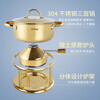 Kisag Swiss inflatable Wasturbe furnace golden single-person small hot pot for home use in hotels and clubs, one person and one pot beef hot pot