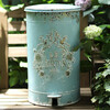 Sendeyuan retro trash can garden iron relief pedal trash can ornaments villa outdoor trash can Senlv 272745cm