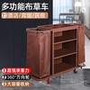 BAI MU GE Luohua Hotel Linen Cart Multifunctional Room Special Silent Cleaning Trolley Hotel Hygiene Cleaning Labor-saving Noise Reduction Thickening (for Tiles) Tools Included