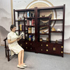 Old ship wood Bogu rack Chinese style solid wood wine cabinet tea rack multi-functional partition floor-standing storage rack display cabinet bookshelf 1.1 meter long Bogu rack 1