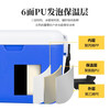 ICERS Eisens 5L outdoor PU insulated box, household vehicle-mounted pharmaceutical insulin refrigerator, breast milk cold chain transport box 5L blue and white (6 sides PU material) comes with 1 ice box + 4 ice bags with temperature display