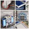 SHENFAN hotel linen cart stainless steel room service cart cleaning cart work cart special sanitary cleaning trolley for hotels thickened stainless steel bilateral 5-inch large wheels with side bags
