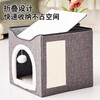 Pilot Cat House Winter Dog House Winter Warm Double-layer Closed Folding Cat and Dog House with Mat All Seasons Upgraded Side Scratching Fur Ball-Double Layer Suitable for 20 catties or less