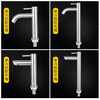304 stainless steel single cold counter top basin faucet home powder room hand wash basin hot and cold single hole faucet 304 stainless steel high curved mouth single cold water comes with 60 cm water inlet pipe