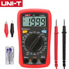 UNI-T digital multimeter high-precision multi-function intelligent anti-burn multimeter electrician dedicated small household voltage and current UT33D+ plus spare alligator clips and battery