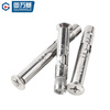 Guwanji 304 stainless steel cross countersunk head internal expansion bolt flat head built-in door and window pull-out screw national standard fastener M6*60 (5 pieces) 304 material