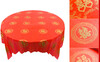 Extra thick disposable tablecloth for wedding red wedding banquet happy event round table thickened hotel tablecloth plastic pvc tablecloth waterproof and oil-proof 2.2m x 2.2m dragon and phoenix in auspiciousness 10 sheets extra thick
