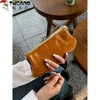 Woodpecker (TUCANO) Retro Wallet Women's Long Genuine Leather Clip Oil Wax First Layer Cowhide Wallet Holds Mobile Phone Large Capacity Simple Wallet Black