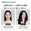 Rebecca wig piece, full human hair air bangs wig piece, seamless bangs to cover gray hair and increase hair volume, head replacement piece, middle parted bangs, dark brown 25cm, fully hand-woven craftsmanship