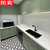 Ji Litian PDQ Six Carpenter Cabinets Customized Modern Open Kitchen Kitchen Cabinets Green Overall Kitchen Decoration Appointment Testing