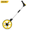 Deli electronic distance measuring wheel digital display hand push wheel ruler roller distance measuring instrument engineering high-precision mechanical ground measuring 318mm double folding wheel distance meter