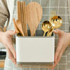 Ji Meng Kitchen Chopsticks and Spoon Storage Rack Knife and Fork Storage Box Chopstick Tube Chopstick Cage Drain Rack Countertop Chopstick Cage Rack Black