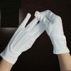 White nylon three-rib gloves flag-raising honor guard ceremonial gloves doorman security traffic white thin gloves