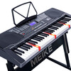 Meirkergr MK-975 (smart version) multi-functional smart electronic keyboard with light and 61-key piano keys, connected to USB flash drive, mobile phone pad with piano stand