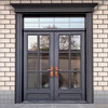 Tempered glass door zinc alloy villa door double door rural self-built house entrance door hall house residential entrance door style 12 can be used for 70 years