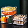 Half-life egg carton thickened egg storage box refrigerator crisper kitchen storage box double-layer drawer-type crisper egg compartment refrigerator freezer box egg tray egg storage box egg carton double-layer 32 compartments
