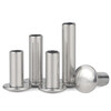 XMSJ304 stainless steel semi-hollow rivets flat round head hollow rivets diameter 2mm 50 pieces pole length 13mm