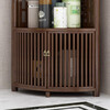 Qifeng corner cabinet corner cabinet modern corner storage rack wall cabinet corner triangle cabinet storage rack living room corner shelf single * six layers (copper feet (double door) corner shelf