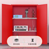 KINKOCCL industrial explosion-proof cabinet chemical safety cabinet storage cabinet fire-proof hazardous chemicals storage cabinet weak acid and weak alkali cabinet flammable and explosive dangerous goods cabinet 90 gallon red