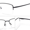 COASTAL VISION myopia glasses men's ultra-light business half-frame glasses optical myopia frames can be equipped with spectacle lenses CVF2027 BK-black frame
