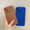 Apple 16 mobile phone case 15 solid color iPhone 14 pro silicone soft shell 13 Promax lens all-inclusive XR anti-fall 12/11 protective case Matcha green iPhone 16 promax