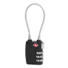 Ansairui TAS password lock padlock overseas luggage lock cabinet lock steel wire soft lock customs luggage backpack lock 32x100mm black 1C00260