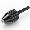 UIS electric screwdriver conversion chuck hexagonal handle quick chuck adapter twist drill bit electric drill universal three-claw hexagonal handle black drill chuck 0.3-3.6mm