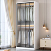 Kailunnuo Wardrobe Bedroom Household Simple Rental House Customized Children's Changhong Glass Combination Sliding Door Small Apartment Large Wardrobe Model A 80*55*200 Wardrobe