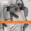 Tipai Gun Gray Bathroom Shower Shower Set Rain Sprinkler Bathroom Hot and Cold Full Copper Mixing Valve Bathtub Faucet Black D Style (Square Sprinkler)