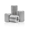 Henghu 304 stainless steel internal and external tooth nut joint conversion nut screw thread protective sleeve M2M4M5M6M10M12 braces fasteners M4*M6*10 (5 pieces)