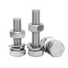 Jinchao external hexagonal bolt 304 stainless steel screw nut set complete screw M4M5M6M8M10M12M16 M5*20-10 sets