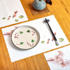 Disposable placemats, table mats, placemat paper, Japanese-style disposable placemats, Japanese-style table mats, thickened water-absorbent Japanese food shop plate mats, empty cicada (100 sheets)