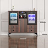 MEILINGDA Home Modern Light Luxury Style Remote Control Intelligent Solid Wood Fully Automatic Tea Bar Machine Office Water Dispenser Living Room Tea and Water Integrated Cabinet Refrigerator Red Wine Refrigerator Bottle Sterilizer Cabinet Solid Wood 920 Walnut Color (Fridge Refrigerator + Disinfection Cabinet) Hot and Cold Type Ice Warm