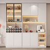 Guansi light luxury wine cabinet display cabinet solid wood glass door wine rack high-end living room furniture modern multi-functional wall sideboard 0.8m wine cabinet + 1.2m sideboard combination
