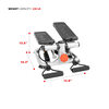 Sunny Health & Fitness Full Body 2-in-1 Stepper Adjustable Hydraulic