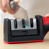 Yingyao three-port knife sharpener kitchen whetstone sharpening tool household multi-functional fast multi-purpose kitchen knife sharpener scissors three-port knife sharpener black and red