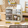 The best products of the times, oblique insertion pen holder storage box, office student desktop marker pen and stationery storage, multi-functional creative pen box, large capacity pen holder, children, boys and girls, good-looking, creamy yellow, oblique insertion drawer pen holder