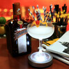 Bar Soul LED luminous coaster Acrylic creative ultra-thin cocktail coaster Lighting base Colorful lamp holder Battery model Contains button battery Acrylic coaster - comes with its own battery - upgraded white light