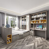 Pinshang Juran solid wood tatami bed wardrobe integrated light luxury one-piece bed with desk bookcase bay window cabinet combination multi-functional storage bed high box bed cabinet storage cabinet step-by-meter customized separate wardrobe width 1800 height 2400 depth 600mm - 4 doors